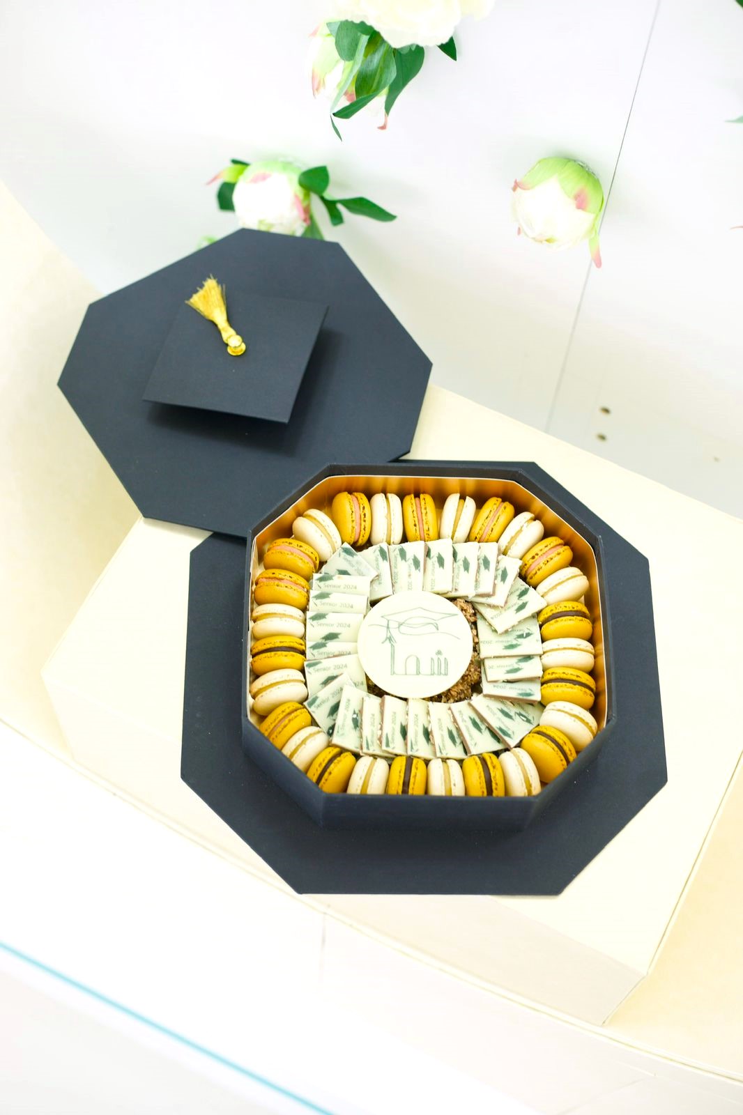 graduation chocolates &macarons gift